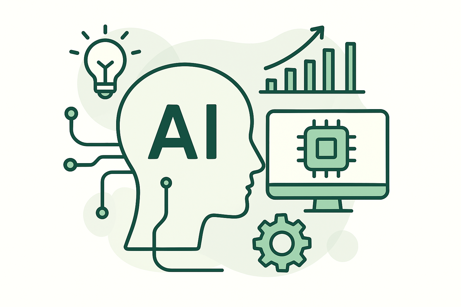 AI solutions illustration by VITS AI